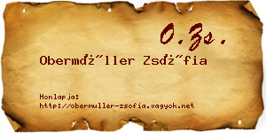 Obermüller Zsófia névjegykártya